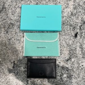 Tiffany & Co. Mens wallet black leather NEW!!